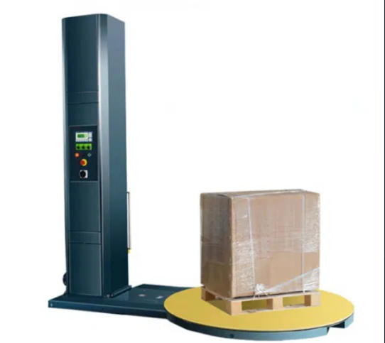 Automatic Pallet Wrapping Machine with PLC Control System